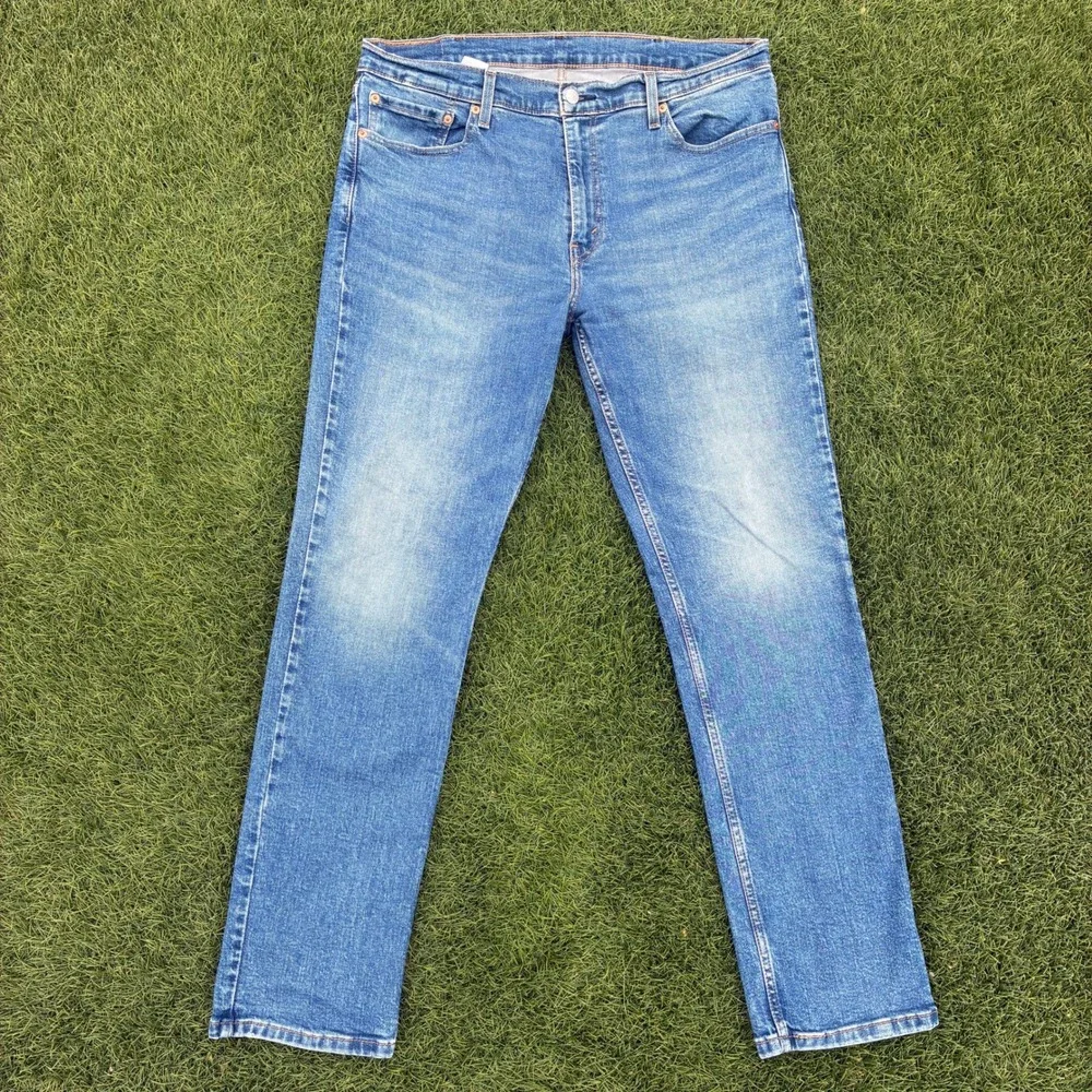 Levis 511 Slim Fit Jeans Mens 37x32 Medium Wash Blue Stretch Denim Pants